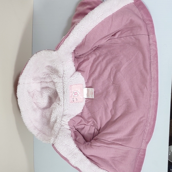 Protection System floral pink and white Lightweight sweater jacket with mittens - Picture 6 of 15